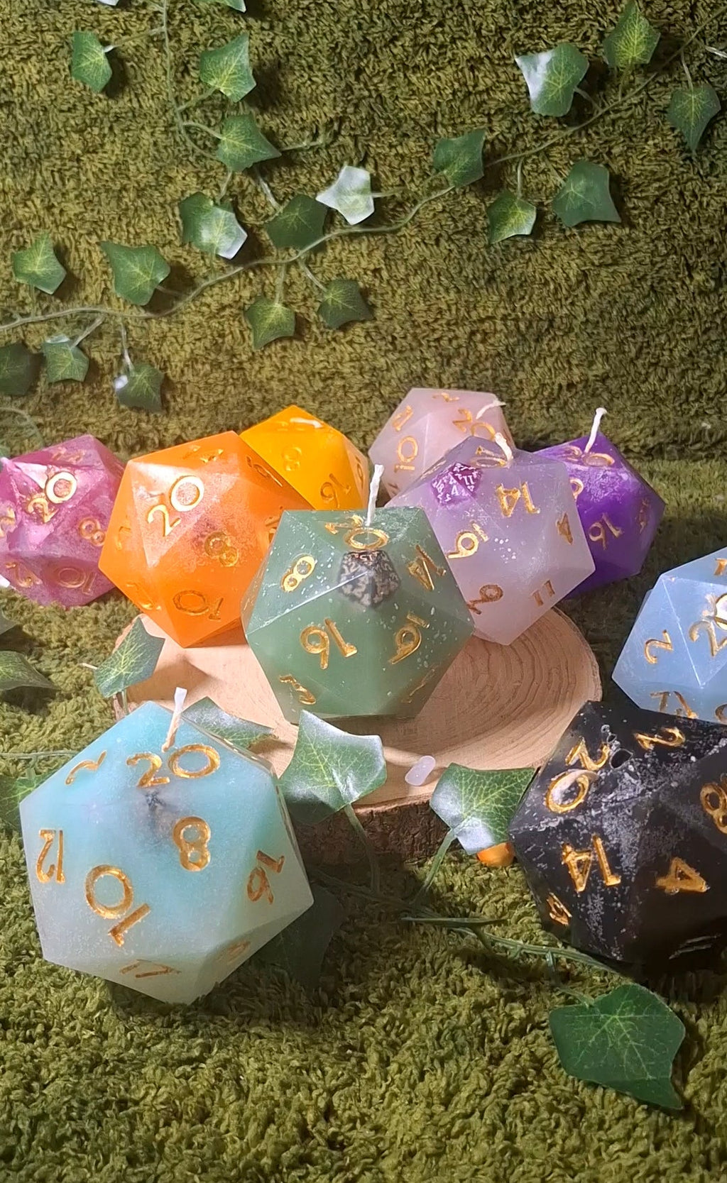 D20 kaarsen met surprise D20 er in!