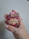 Love potionbottle met rozenkwarts hanger