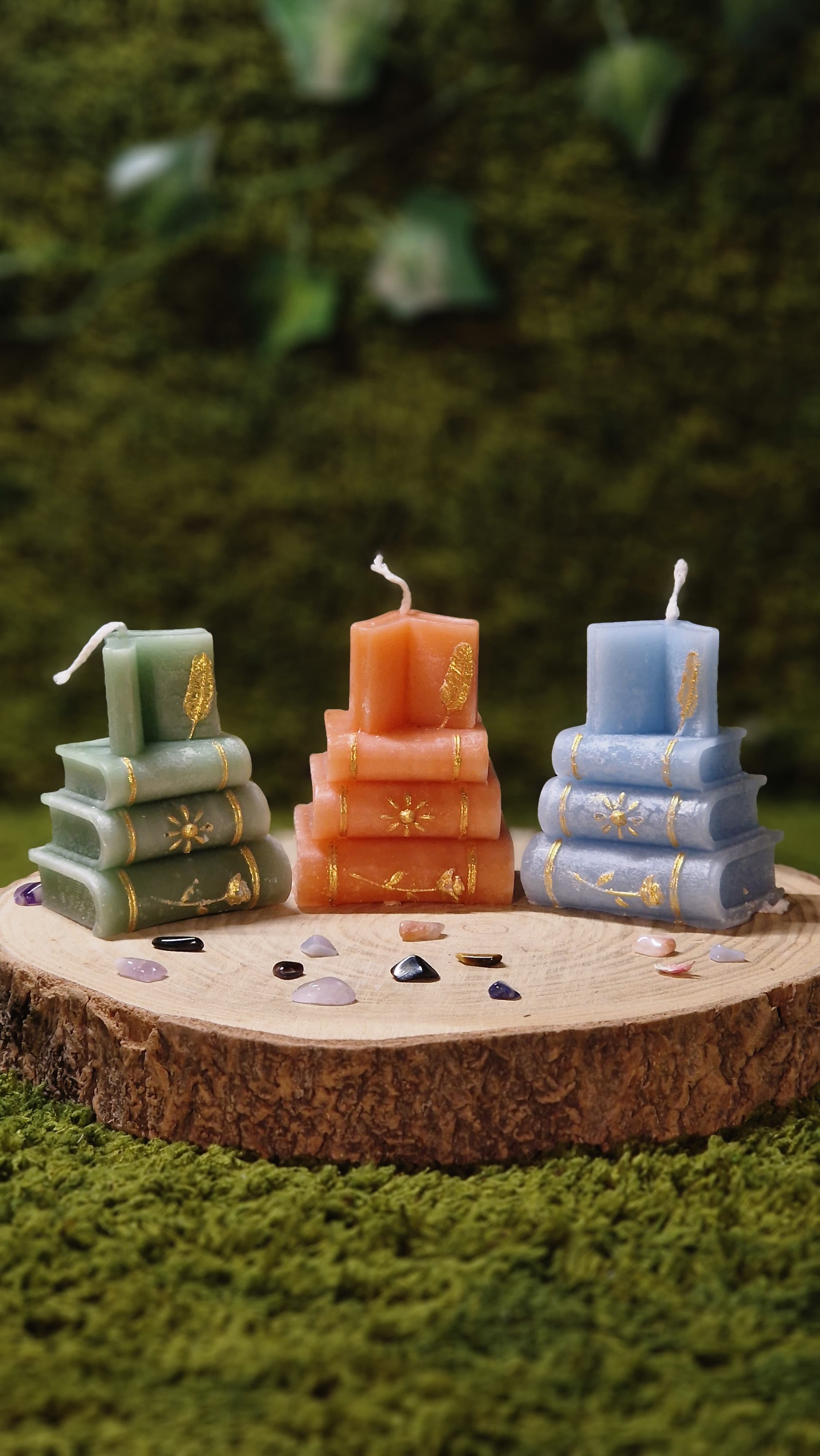 Mini boeken kaars