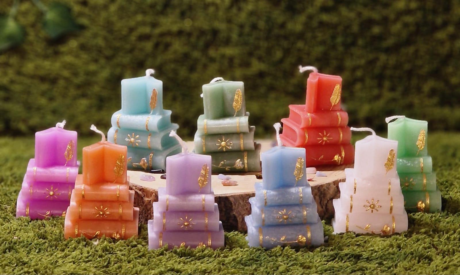 Mini boeken kaars